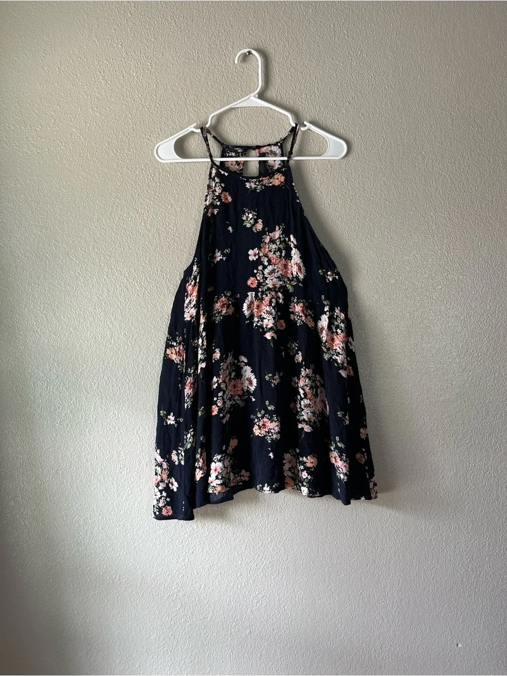 BE COOL Floral Black A-Line Skirt with Pink Accent
